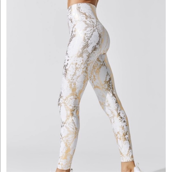 Carbon38 metallic snake high rise pants & bra - Picture 5 of 7